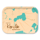 Kego Lake MN birchwood decorative serving tray medium 11x8 inch by Lakebound - Trays4Us