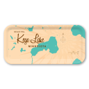 Kego Lake MN birchwood decorative serving tray Small 11x5 inch by Lakebound - Trays4Us