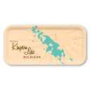 Kingston Lake MI birchwood decorative serving tray Small 11x5 inch by Lakebound - Trays4Us