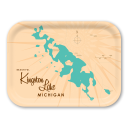 Kingston Lake MI birchwood decorative serving tray medium 11x8 inch by Lakebound - Trays4Us