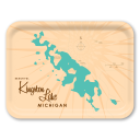 Kingston Lake MI birchwood decorative serving tray large 16.5x12.5 inch by Lakebound - Trays4Us