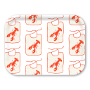 Lobster Bib birchwood decorative serving tray medium 11x8 inch by Sara Fitz - Trays4Us
