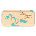 Lake Angelus MI birchwood decorative serving tray Small 11x5 inch by Lakebound - Trays4Us