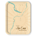 Lake Entiat WA birchwood decorative serving tray large 16.5x12.5 inch by Lakebound - Trays4Us