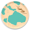 Lake Fanny FL birchwood decorative serving tray round 15.7 inch by Lakebound - Trays4Us