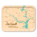 Lake Hartwell SC GA birchwood decorative serving tray large 16.5x12.5 inch by Lakebound - Trays4Us