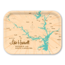Lake Hartwell SC GA birchwood decorative serving tray medium 11x8 inch by Lakebound - Trays4Us