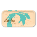 Lake Huron MI birchwood decorative serving tray Small 11x5 inch by Lakebound - Trays4Us