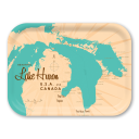 Lake Huron MI birchwood decorative serving tray medium 11x8 inch by Lakebound - Trays4Us