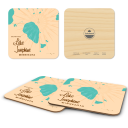 Lake Josephine MN birchwood 4x4 inch decorative coaster set by Lakebound - Trays4Us