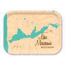 Lake Macatawa MI birchwood decorative serving tray medium 11x8 inch by Lakebound - Trays4Us