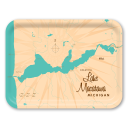 Lake Macatawa MI birchwood decorative serving tray large 16.5x12.5 inch by Lakebound - Trays4Us