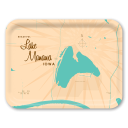 Lake Manawa IA birchwood decorative serving tray large 16.5x12.5 inch by Lakebound - Trays4Us