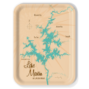 Lake Martin AL birchwood decorative serving tray large 16.5x12.5 inch by Lakebound - Trays4Us