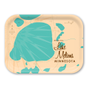 Lake Melissa MN birchwood decorative serving tray medium 11x8 inch by Lakebound - Trays4Us