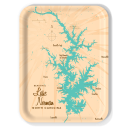 Lake Norman NC birchwood decorative serving tray large 16.5x12.5 inch by Lakebound - Trays4Us