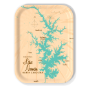 Lake Norman NC birchwood decorative serving tray medium 11x8 inch by Lakebound - Trays4Us