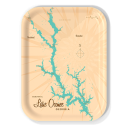 Lake Oconee GA birchwood decorative serving tray medium 11x8 inch by Lakebound - Trays4Us