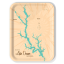 Lake Oconee GA birchwood decorative serving tray large 16.5x12.5 inch by Lakebound - Trays4Us