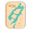 Lake Placid NY birchwood decorative serving tray medium 11x8 inch by Lakebound - Trays4Us