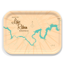 Lake Rabun GA birchwood decorative serving tray medium 11x8 inch by Lakebound - Trays4Us