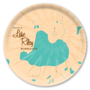 Lake Riley MN birchwood decorative serving tray round 15.7 inch by Lakebound - Trays4Us