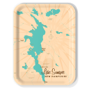 Lake Sunapee NH birchwood decorative serving tray large 16.5x12.5 inch by Lakebound - Trays4Us