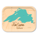 Lake Superior MI birchwood decorative serving tray medium 11x8 inch by Lakebound - Trays4Us