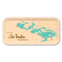 Lake Vermilion MN birchwood decorative serving tray Small 11x5 inch by Lakebound - Trays4Us