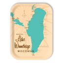 Lake Winnebago WI birchwood decorative serving tray medium 11x8 inch by Lakebound - Trays4Us