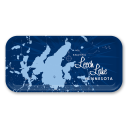 Leech Lake MN Navy birchwood decorative serving tray Small 11x5 inch by Lakebound - Trays4Us