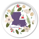 Lousiana Fresh birchwood decorative serving tray round 15.7 inch by Jennifer Smelker - Trays4Us