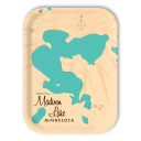 Madison Lake MN birchwood decorative serving tray medium 11x8 inch by Lakebound - Trays4Us