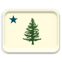 Maine Flag birchwood decorative serving tray large 16.5x12.5 inch by Alan Claude - Trays4Us