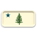 Maine Flag birchwood decorative serving tray Small 11x5 inch by Alan Claude - Trays4Us