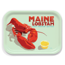 Maine Lobstah birchwood decorative serving tray medium 11x8 inch by Alan Claude - Trays4Us