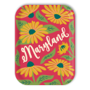 Maryland Black-eyed Susans birchwood decorative serving tray medium 11x8 inch by Ale Rodriguez-Gitler - Trays4Us