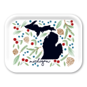Michigan Fresh birchwood decorative serving tray medium 11x8 inch by Jennifer Smelker - Trays4Us