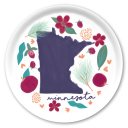 Minnesota Fresh birchwood decorative serving tray round 15.7 inch by Jennifer Smelker - Trays4Us
