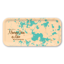 Minocqua Chain WI birchwood decorative serving tray Small 11x5 inch by Lakebound - Trays4Us