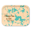 Minocqua Chain WI birchwood decorative serving tray medium 11x8 inch by Lakebound - Trays4Us