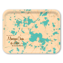 Minocqua Chain WI birchwood decorative serving tray large 16.5x12.5 inch by Lakebound - Trays4Us