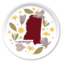 Missisippi Fresh birchwood decorative serving tray round 15.7 inch by Jennifer Smelker - Trays4Us