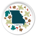 Missouri Fresh birchwood decorative serving tray round 15.7 inch by Jennifer Smelker - Trays4Us
