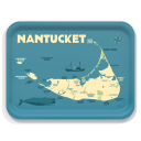 Nantucket birchwood decorative serving tray large 16.5x12.5 inch by Alan Claude - Trays4Us
