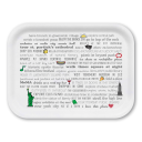 New York  Bucket List birchwood decorative serving tray medium 11x8 inch by Jennifer Smelker - Trays4Us