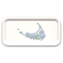 Nantucket Hydrangea birchwood decorative serving tray Small 11x5 inch by Betsy Barry - Trays4Us
