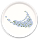 Nantucket Hydrangea birchwood decorative serving tray round 15.7 inch by Betsy Barry - Trays4Us