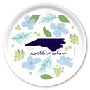 North Carolina Fresh birchwood decorative serving tray round 15.7 inch by Jennifer Smelker - Trays4Us