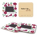 North Dakota Fresh birchwood 4x4 inch decorative coaster set by Jennifer Smelker - Trays4Us